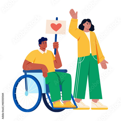 Collection of Awareness Flat Style Illustrations 

