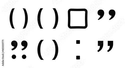 Collection of various punctuation marks and symbols