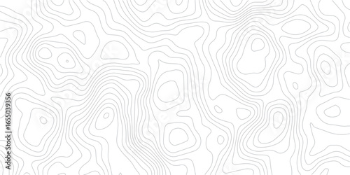 Modern Seamless Terrain Design Featuring Ocean Depths and Mountain Elevation Lines in an Abstract Geometric Mapping Style
