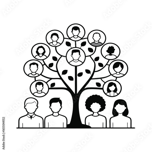 social network concept vector