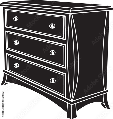 chest of drawers isolated