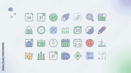 Collection of beautifully designed business application icons for web and mobile applications perfect for developers and entrepreneurs alike