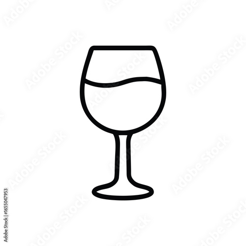 wine glass isolated on white background