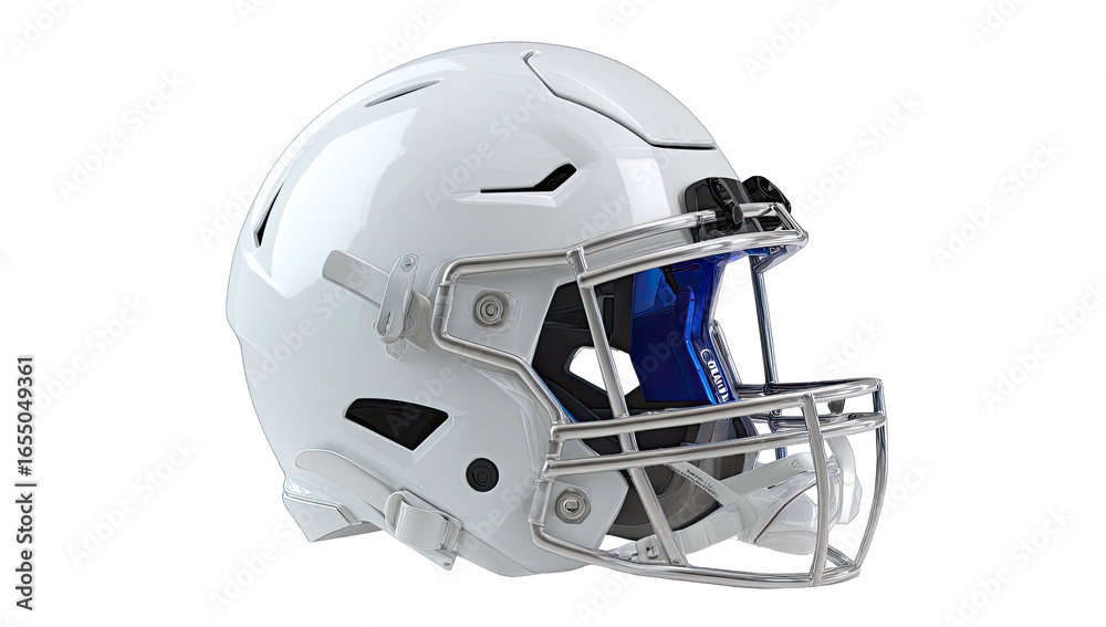 Naklejka premium White football helmet profile