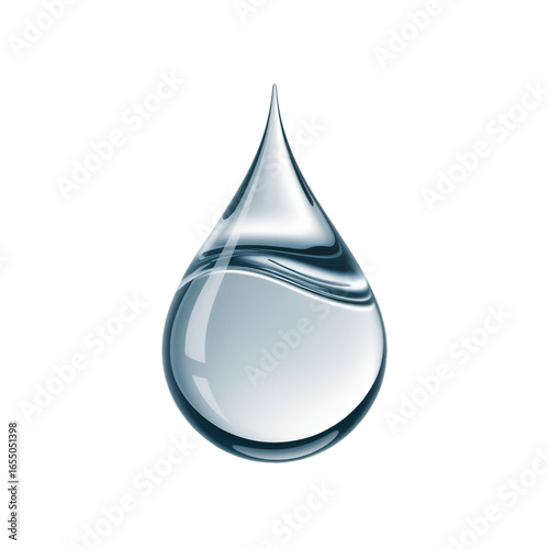 vector water drop isolated on white background