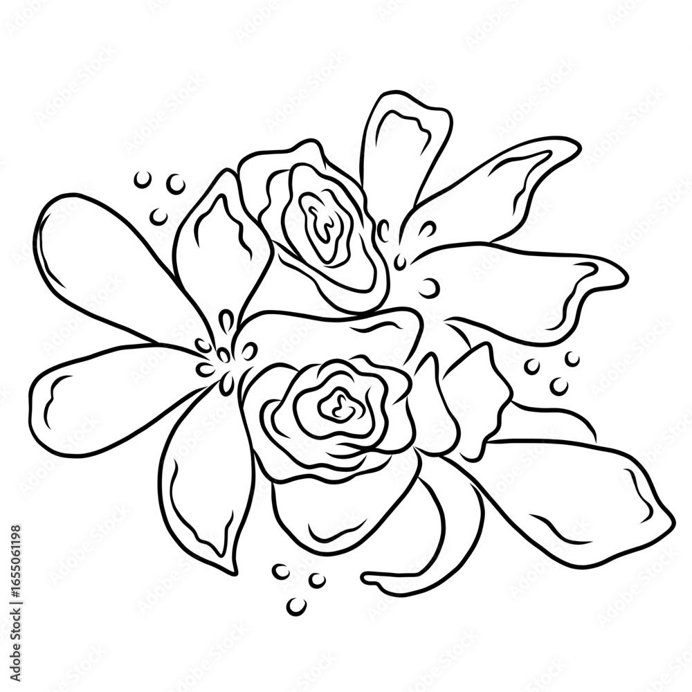 Fototapeta premium Wedding illustration clip art svg vector line art l