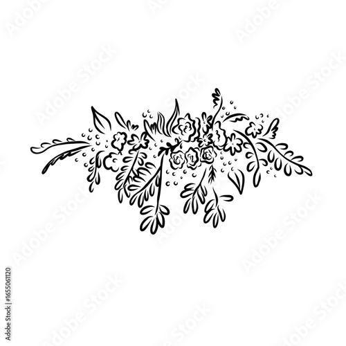 Wedding illustration clip art svg vector line art l