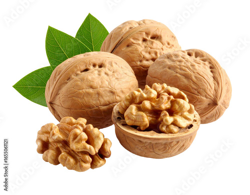 walnuts isolated on transparent background, png