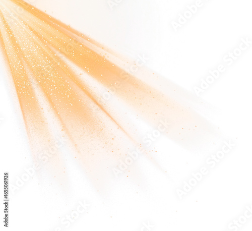 Golden Sun Ray Isolated on Transparent Background PNG
