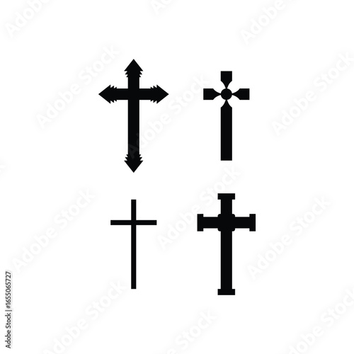 Silhouette christian cross collection
