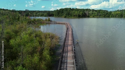 The Crabtree Creek Greenway Trail, a walking and biking path system in Raleigh North Carolina