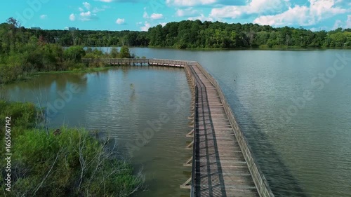 The Crabtree Creek Greenway Trail, a walking and biking path system in Raleigh North Carolina