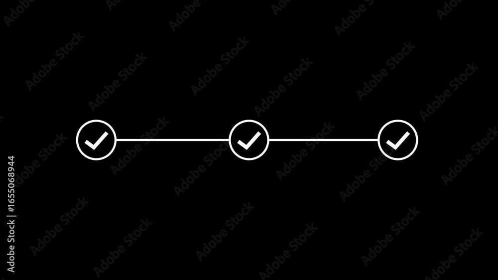 Animated Timeline Infographic Showing Step-by-Step Process with Looping ...