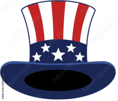 4th of july independence day uncle sam hat vector illustration
