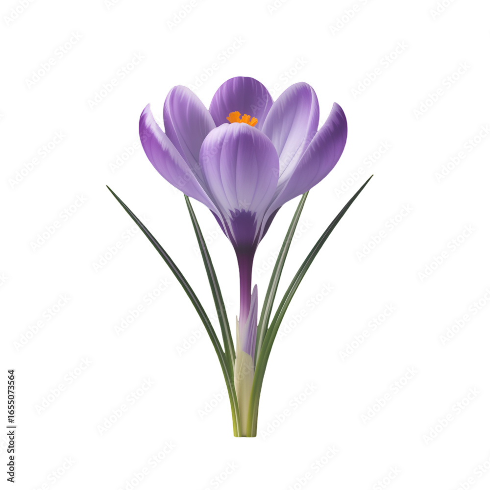 Naklejka premium crocuses isolated on white background