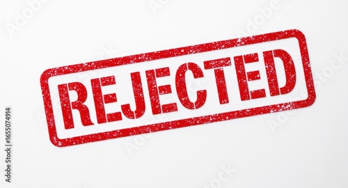 Rejected stamp on white background