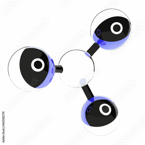 3d render of a molecule