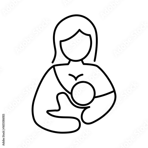 A mother holds her baby close while breastfeeding tenderly.