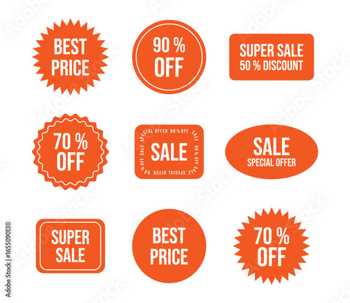 Sale black friday stickers set. Modern promo labels, patches, stamps for shopping. Big discounts