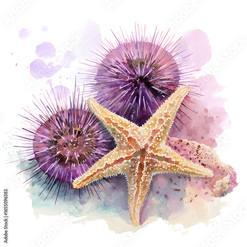 starfish and urchins