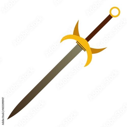 Rapier vector on white background