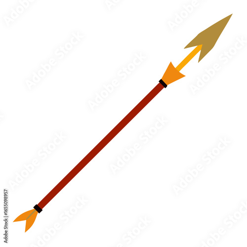 Spear vector on white background