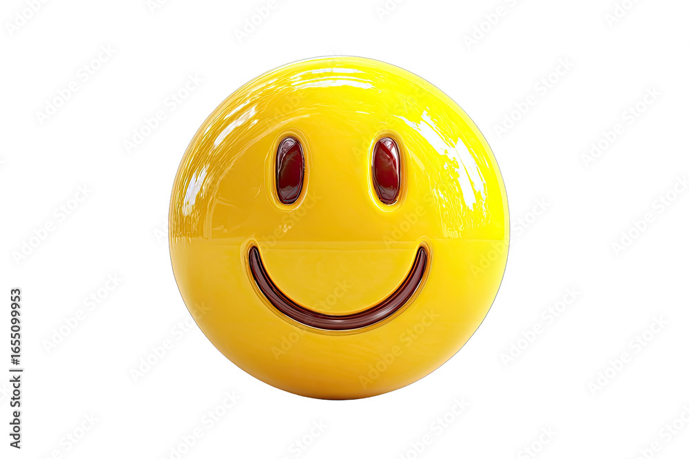 Fototapeta premium Happy emoticon, 3D rendering