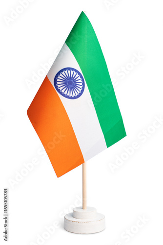 India table flag isolated on white background