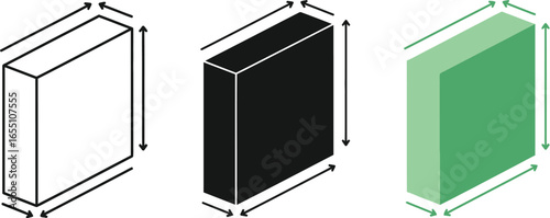 Understand dimensions with clear isometric box size indicators