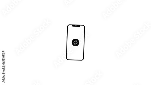 Rotate your phone animation. Animation rotate your phone portrait to landscape. 4K video