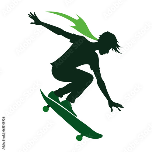 jumping people silhouettes