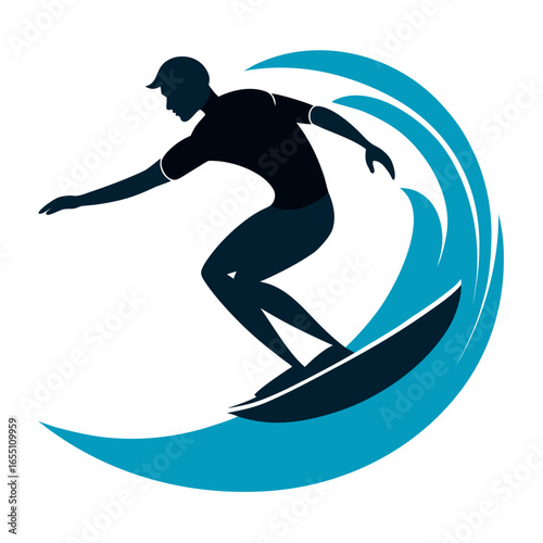 silhouette of a surfer