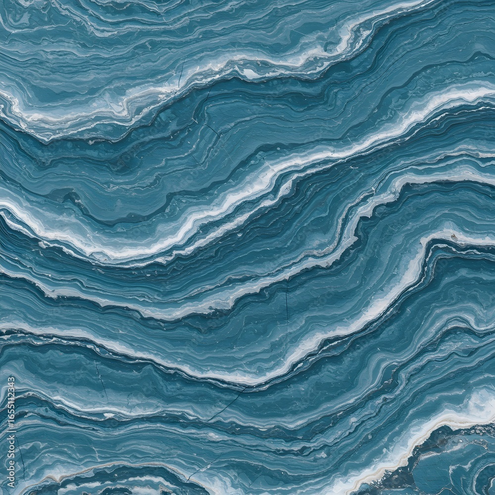 Fototapeta premium Abstract Ocean Waves A Dynamic Blue and White Pattern for Modern Backgrounds