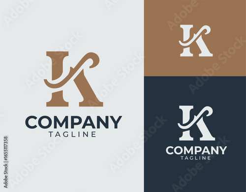 Letter K Elegant Logo Design. Sophisticated Monogram In Luxury Style For Personal Or Brand Use.