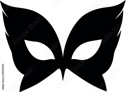 carnival disguise mask flat icon vector