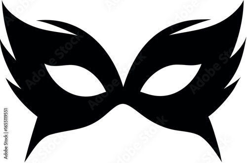 carnival disguise mask flat icon vector