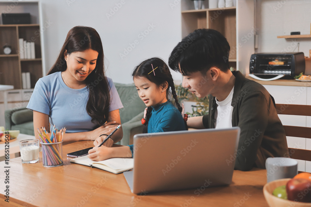 Fototapeta premium Family spends their free time together