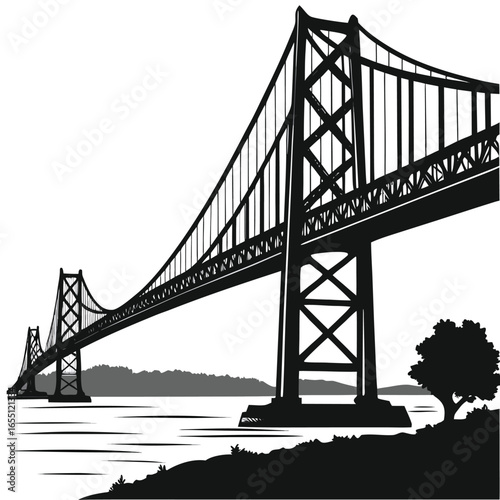 Bridge to nowhere silhouette