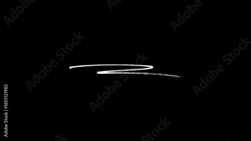 Animated of hand drawn underline 4k video. appears and disappears motion graphics video. Drawn underline, pencil drawn, hand draw.