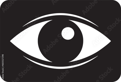 Eye Icon Vector Illustration Symbol Sign. Vision, Look, View, Watch, See, Observe, Gaze, Stare