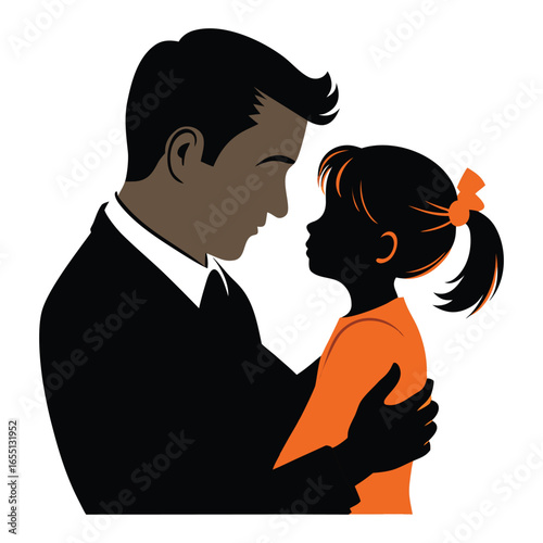 Father and daughter sharing a tender moment of connection