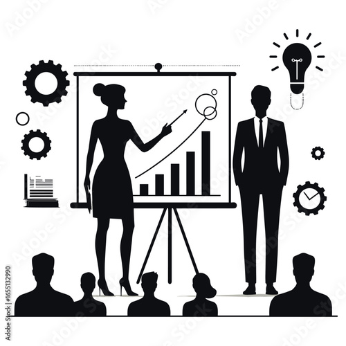 Startup Pitch Vector Design