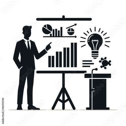 Startup Pitch Vector Design
