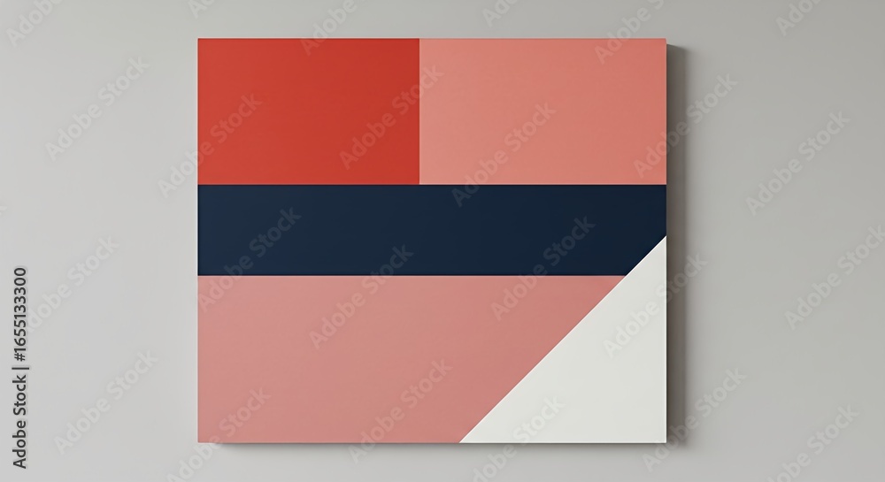 Abstract Geometric Composition of Warm Hues and Bold Lines Abstract Geometric Composition of Warm Hues and Bold Lines
