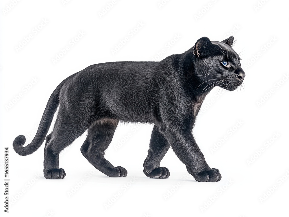 Fototapeta premium Black panther side profile