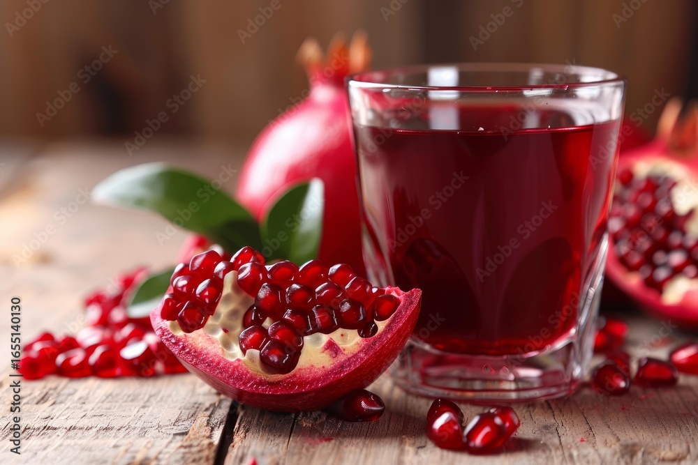 custom made wallpaper toronto digitalPomegranate juice and pieces of pomegranate fruit are sitting on a wooden table