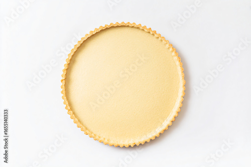 a pie crust on a white surface