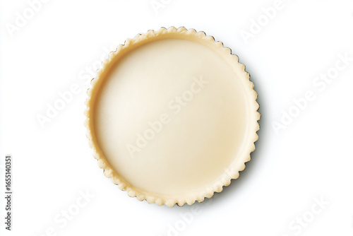 a pie crust on a white surface