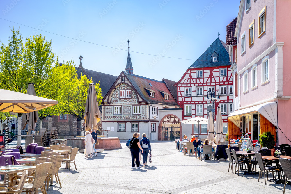 Obraz premium Altstadt, Bensheim, Hessen, Deutschland 