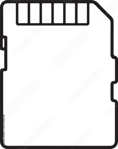 sd card icon outline